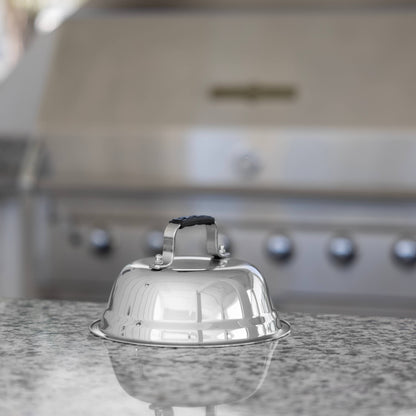 Outset Stainless Steel Cheese Melting Dome, 7.5” x 7.5” x 4”
