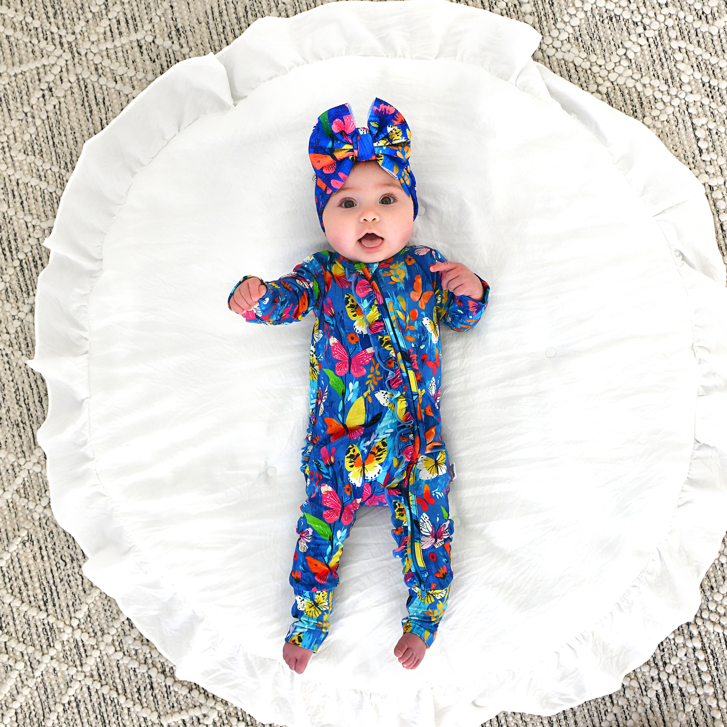Aurora Butterfly Ruffle Zip Outfit Sleepies Little Bamboo