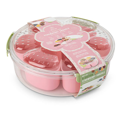 6 Section Strawberry Snackle Box - Pink Lemonade