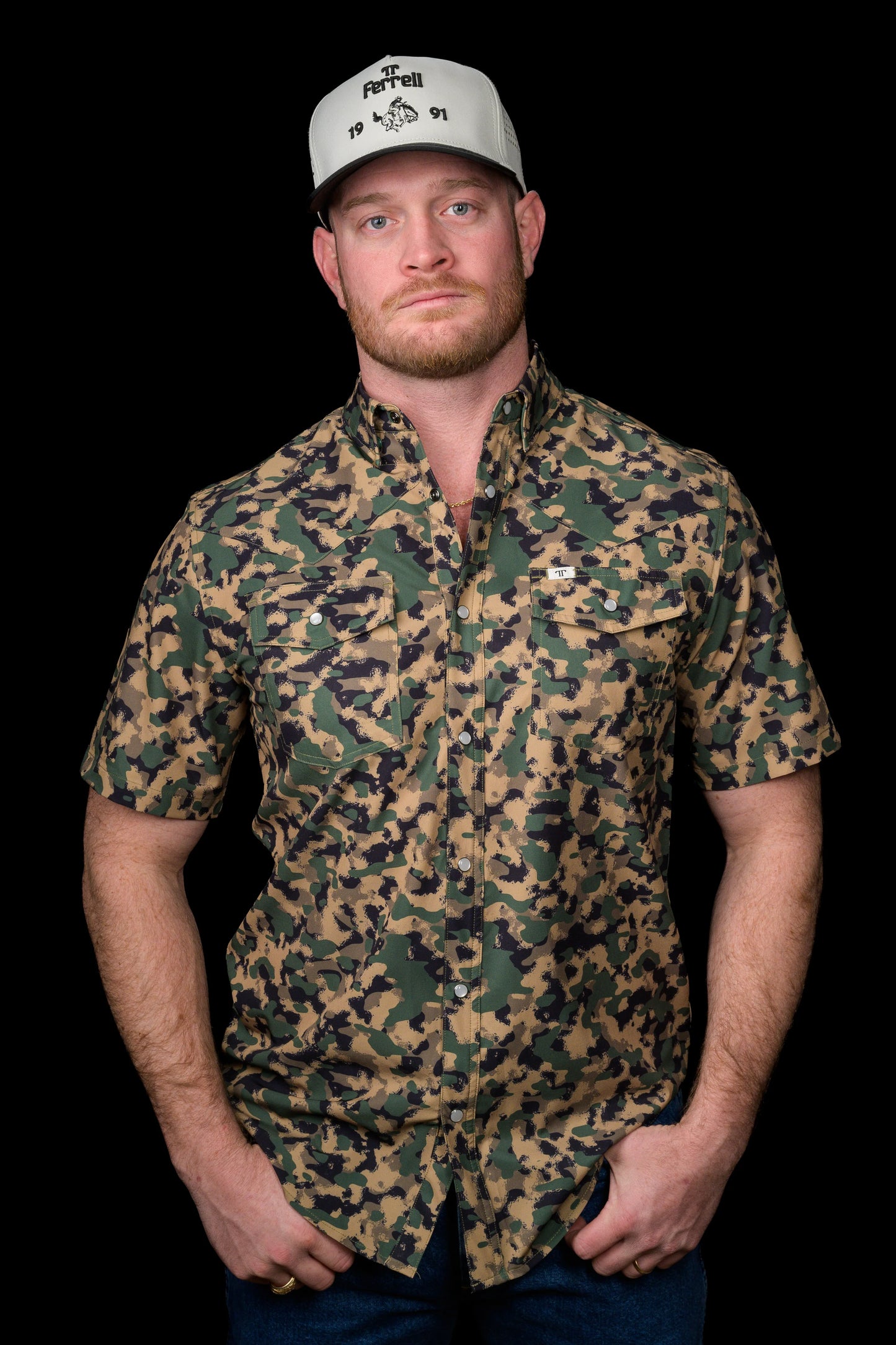 Ferrell Camo Short Sleeve Snap