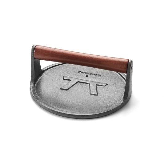 Outset Cast Iron Round Grill Press, 8" x 3.25"