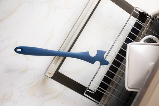 Fox Run Silicone Oven Rack Puller and Pusher, Navy, 10"