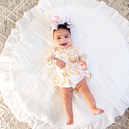 Millie Ruffle Zip Bamboo Rainbow Sleepies Little Toddler