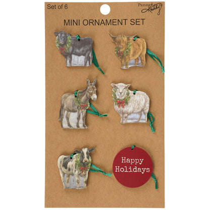 Christmas Animal Mini Ornament Set