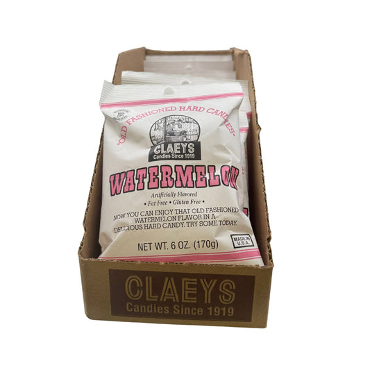 Claeys Old Fashioned Hard Candy Watermelon 6oz Bag