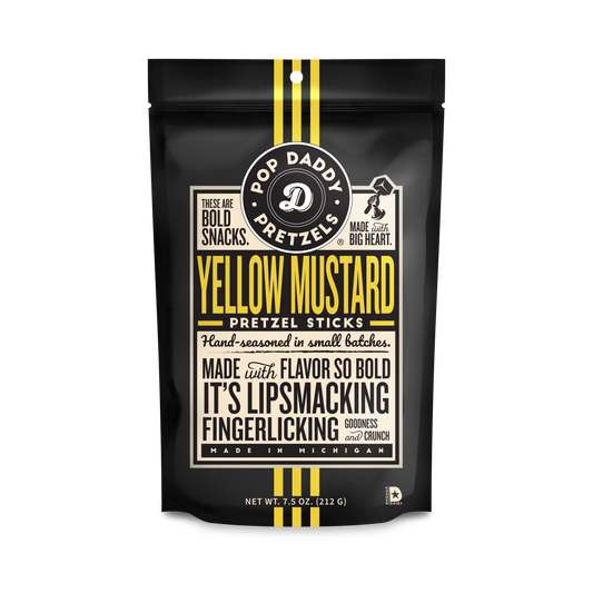 Pop Daddy – Yellow Mustard Seasoned Pretzels 7.5oz