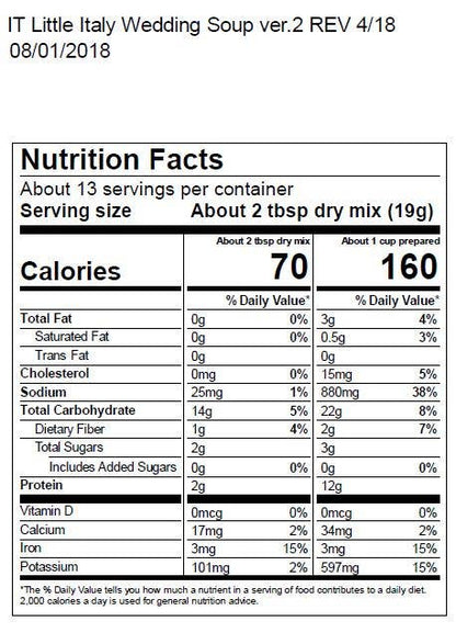 Little Italy Wedding Soup Mix*
