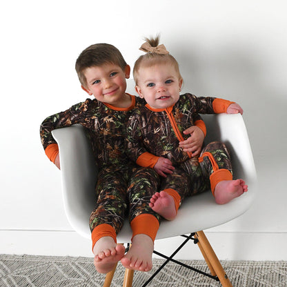 Hunter Camo ZIP Sleepies Little Bamboo Baby Outfit