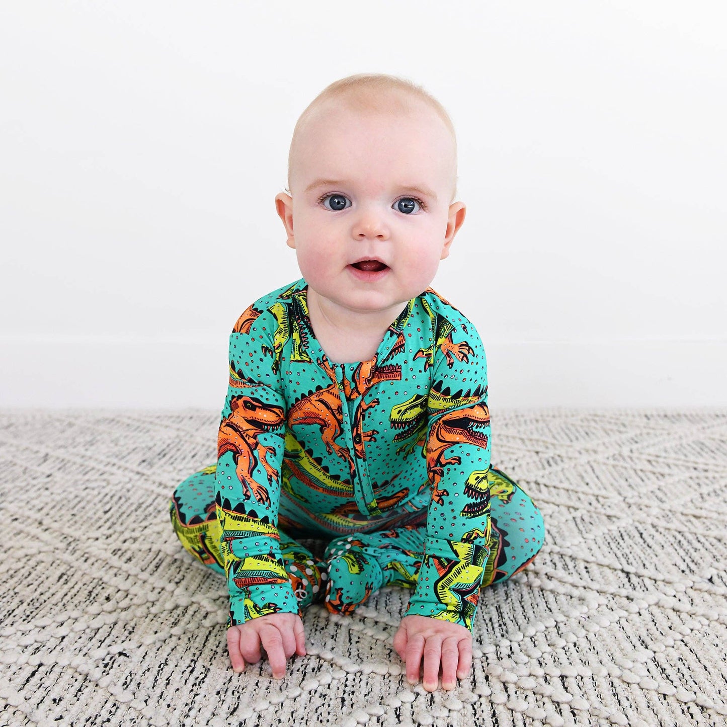 Drew Dino ZIP Bamboo Sleepies Little Baby Two Way Zip
