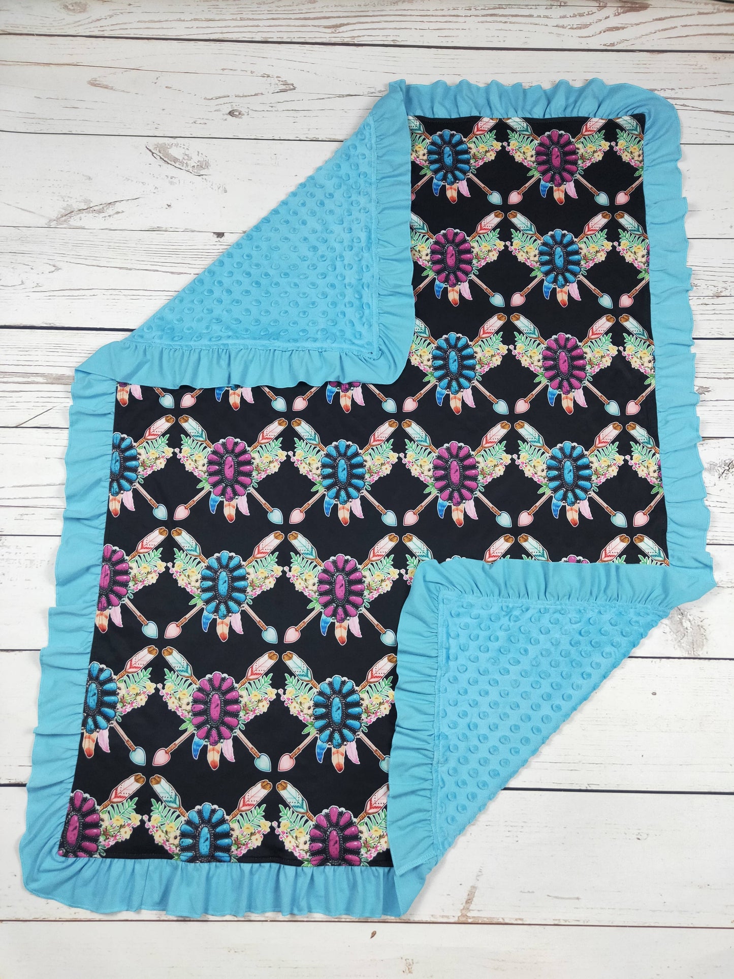 Baby Concho Print Western Blanket