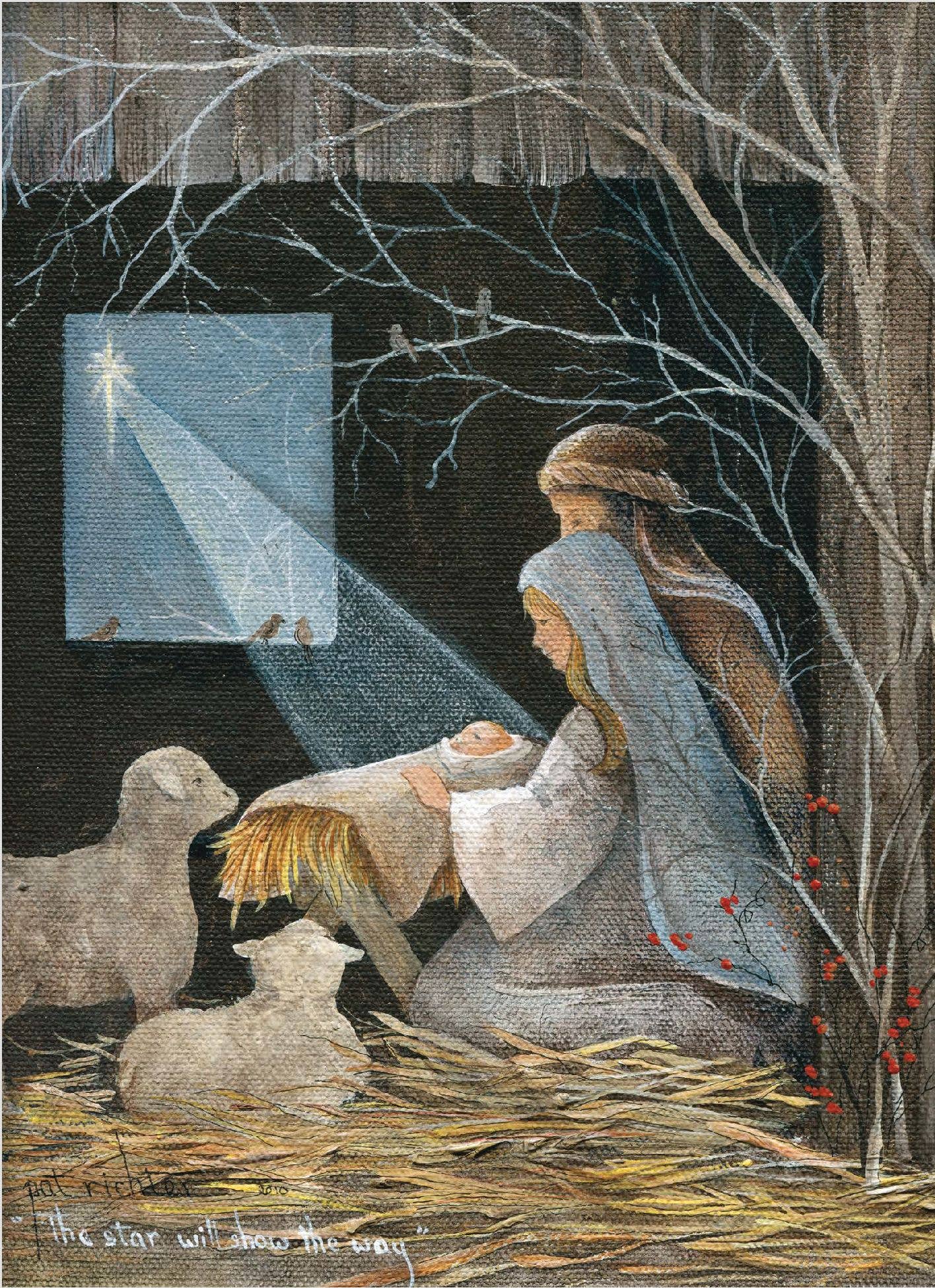 Religious Boxed Christmas Cards, Holy Night, KJV