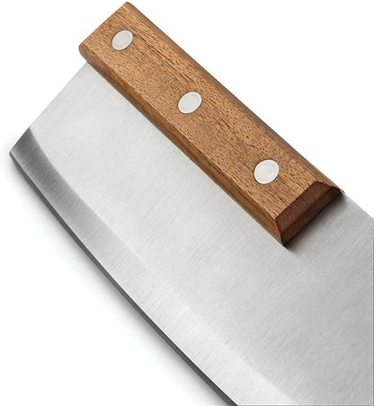 Outset Acacia Pizza Cutter, Stainless Steel, 13" Blade