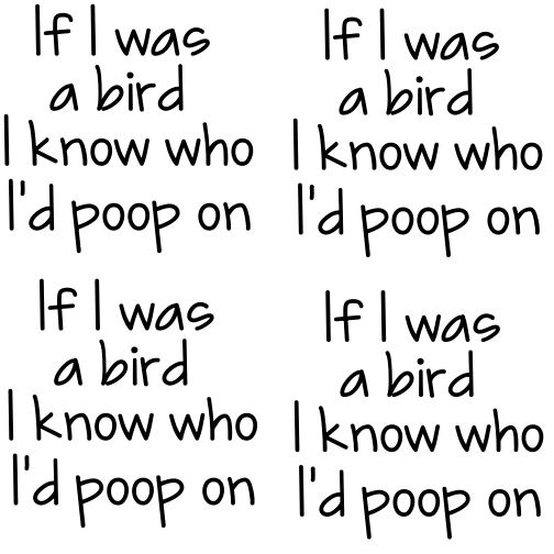 IF I WAS A BIRD SHELF SITTER 3.25"X3.25"