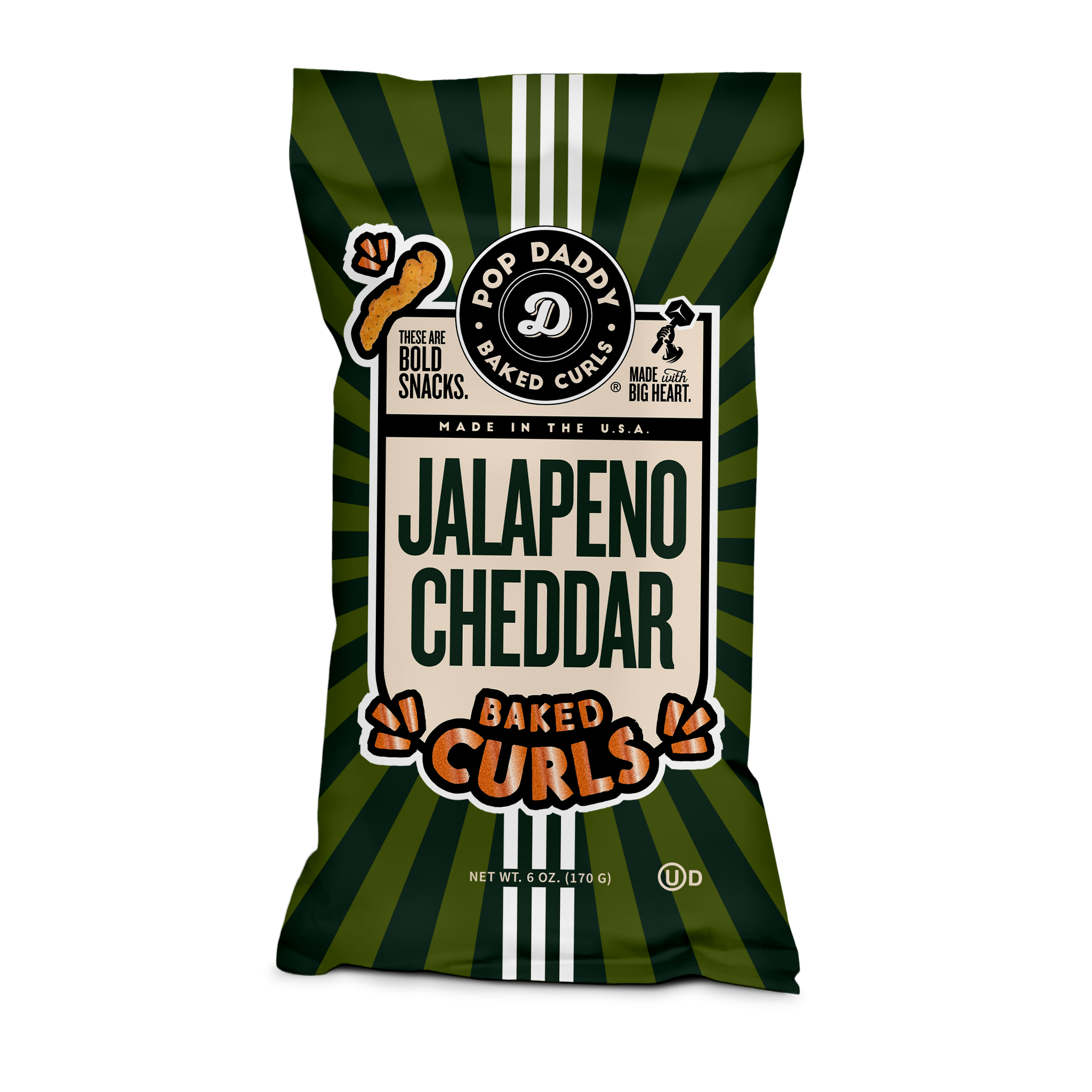 Pop Daddy Snacks Baked Curls- Jalapeno Cheddar – Sorrells Farms
