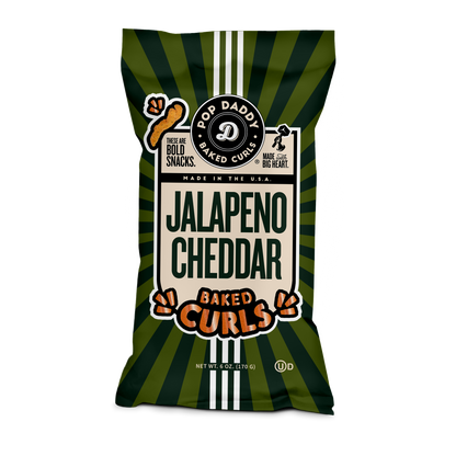 Pop Daddy Snacks Baked Curls- Jalapeno Cheddar