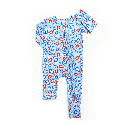 Kinsley Leopard Ruffle Zip Bamboo