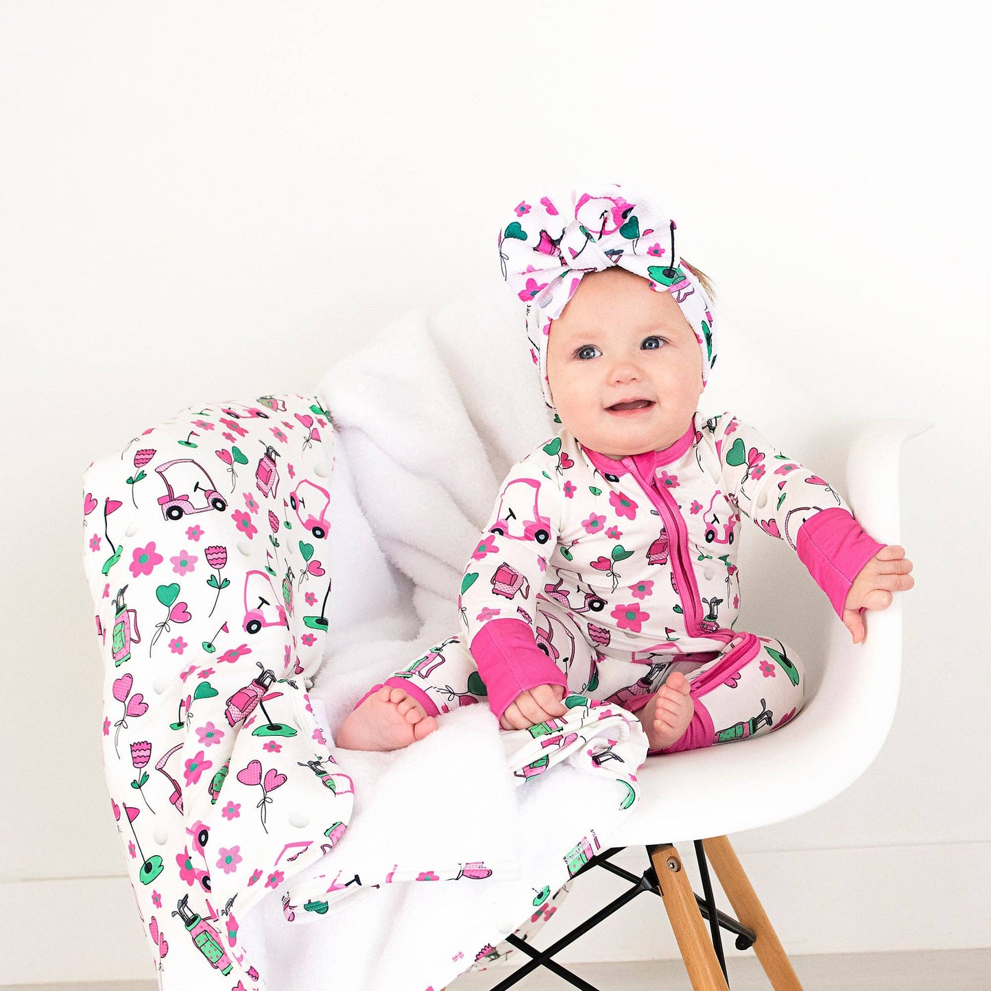 Lexi Pink Golf Zip Pink Kids Bamboo Sleepies Little