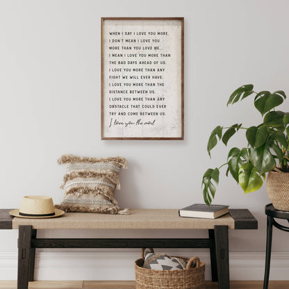 When I Say I Love You More White