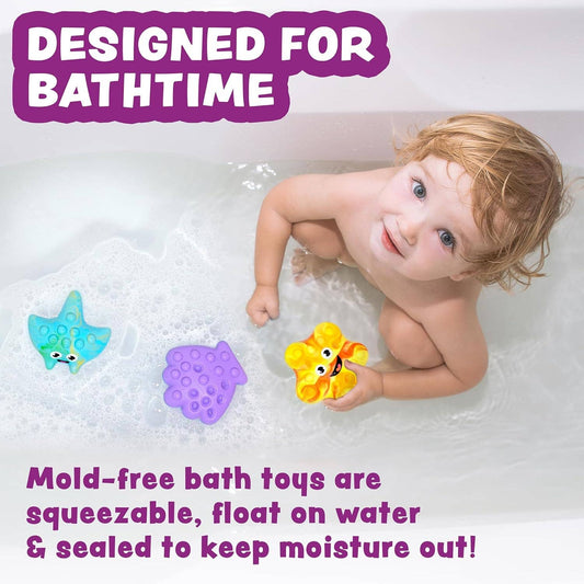Tub Works® Tub Poppers™ Popping Kids & Toddler Bath Toys, 3 Pack
