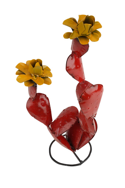 Colorful Metal Prickly Pear Cactus-13Wx13Dx16H-