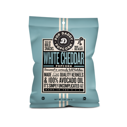 Pop Daddy – Real White Cheddar Flavored Popcorn 2.0oz