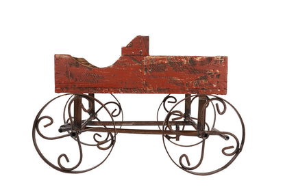 Rustic Wooden Wagon-Garden Planter
