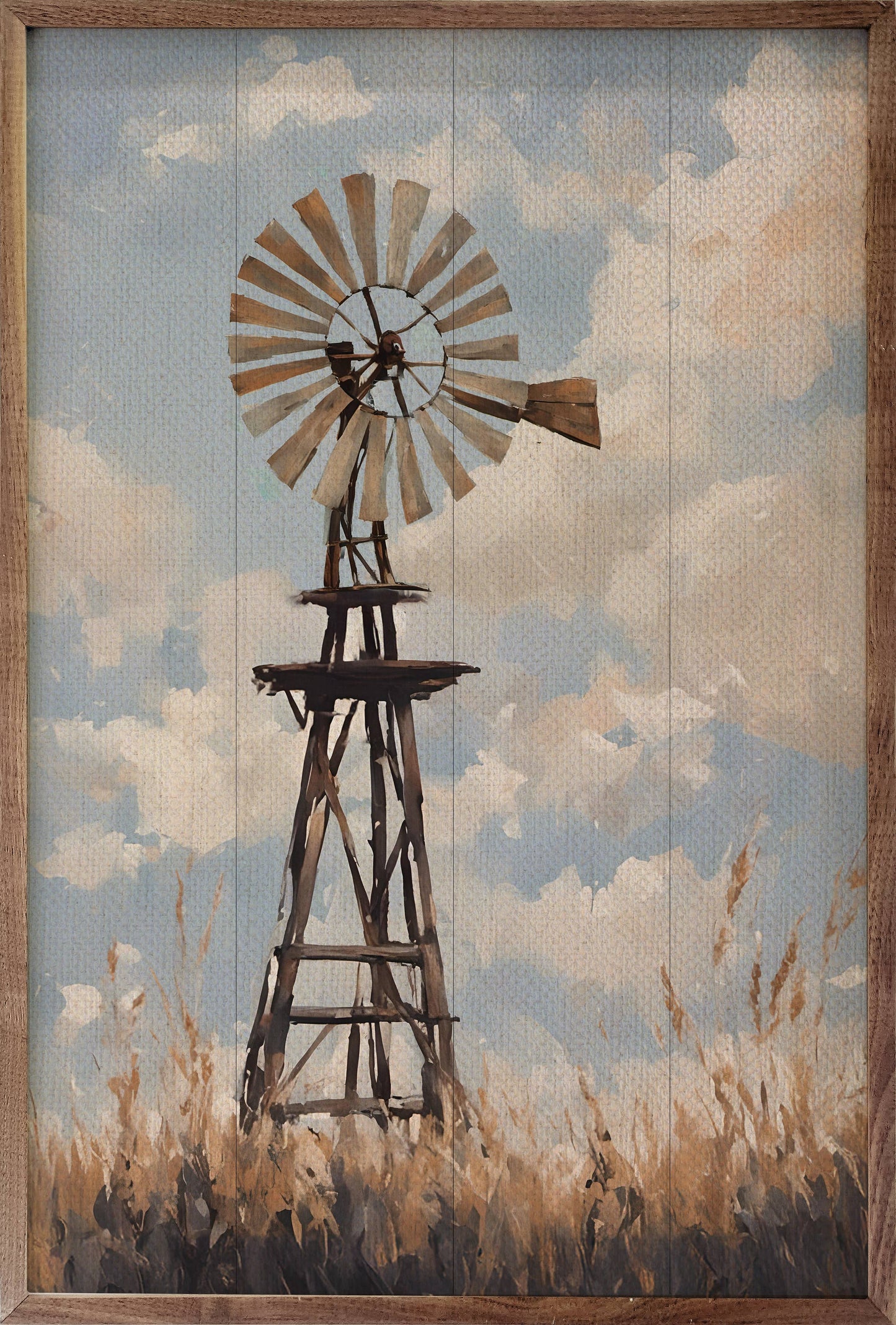 Windmill In Sunny Field