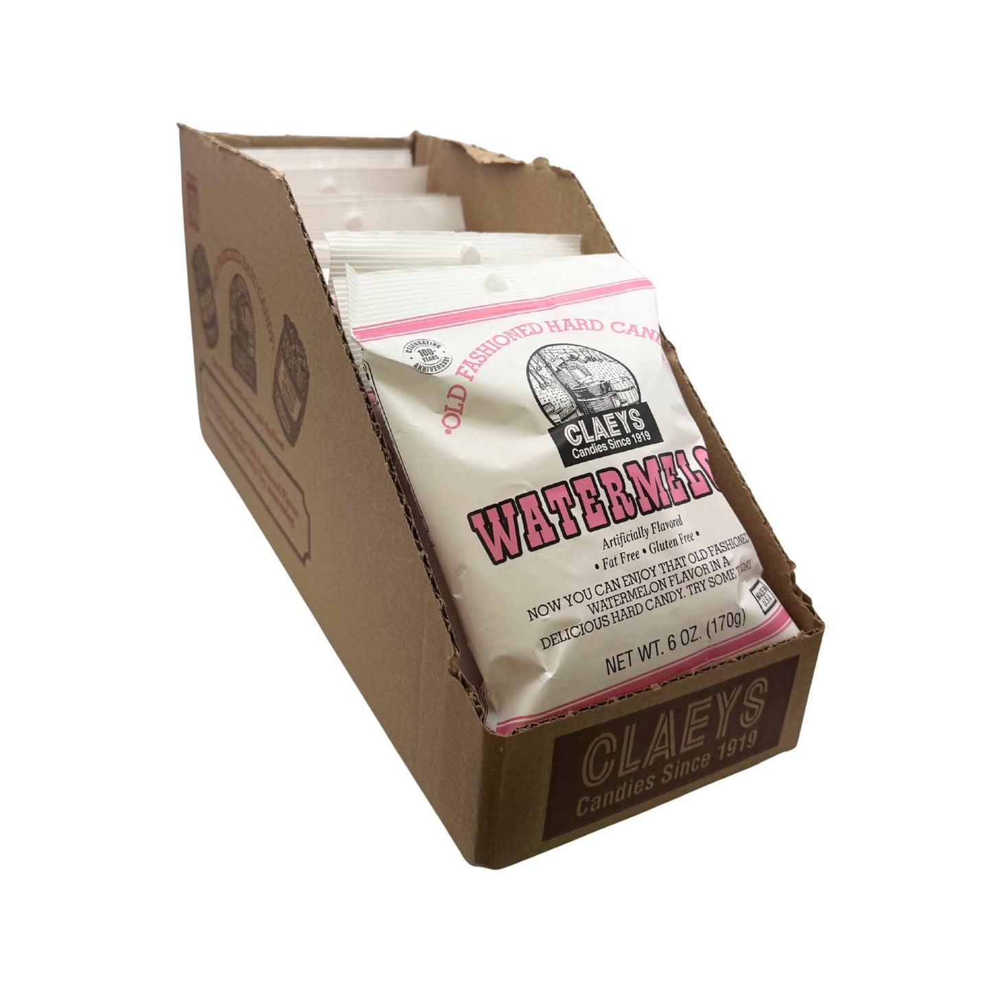 Claeys Old Fashioned Hard Candy Watermelon 6oz Bag