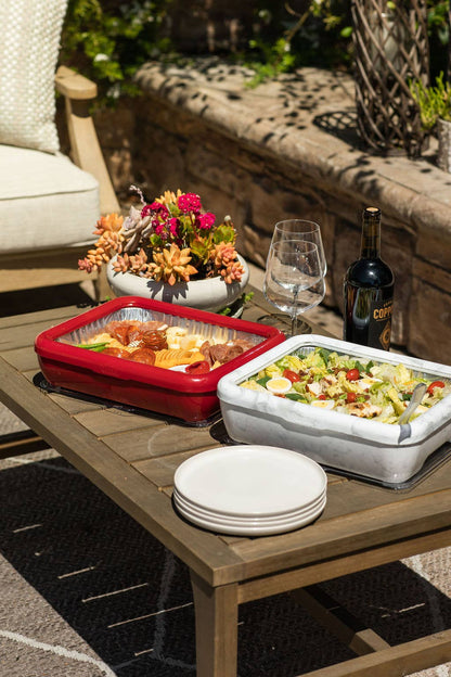 Premium Set - Pan Frame w/Lid & Hot or Cold Gel Pack -Marble