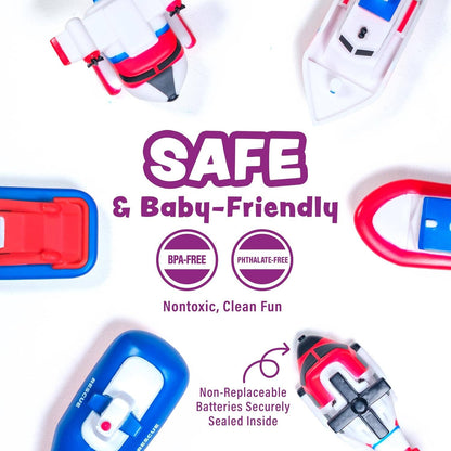Tub Works® Ocean Rescue™ Vehicles Light Up Bath Toys, 6 Pack
