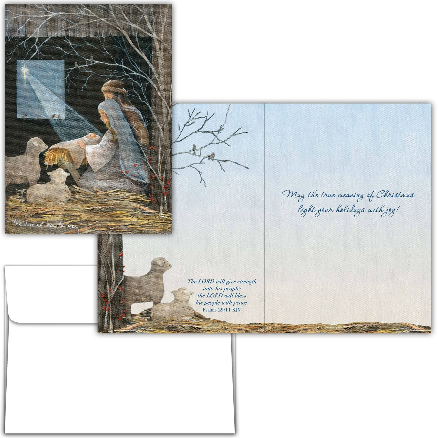 Religious Boxed Christmas Cards, Holy Night, KJV