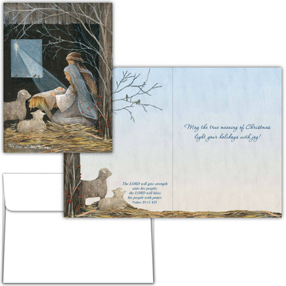 Religious Boxed Christmas Cards, Holy Night, KJV