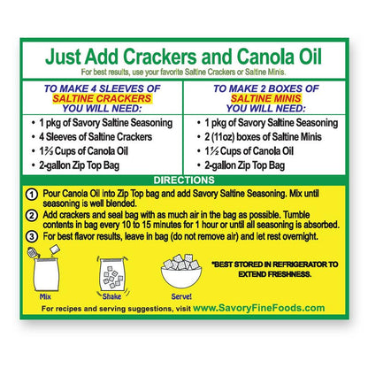 Savory Party Cracker Seasoning - Sour Cream & Onion