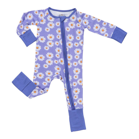 Bamboo Baby Convertible Zipper Pajamas - Daisy Floral