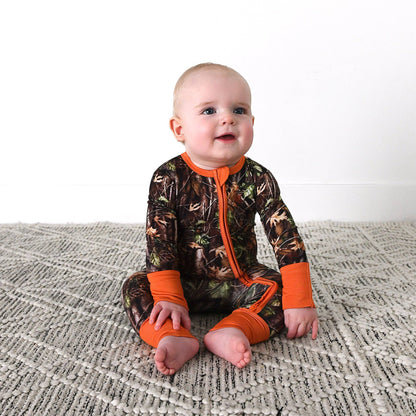 Hunter Camo ZIP Sleepies Little Bamboo Baby Outfit