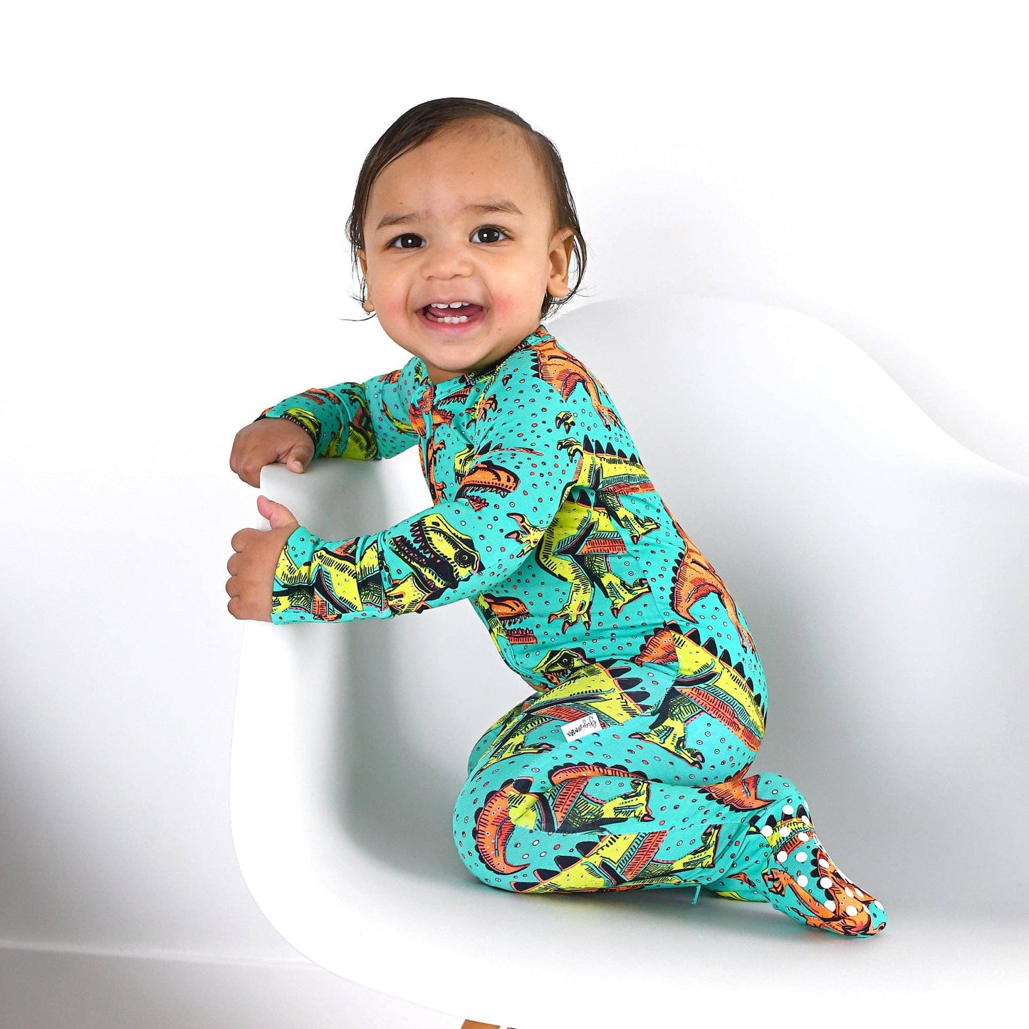 Drew Dino ZIP Bamboo Sleepies Little Baby Two Way Zip