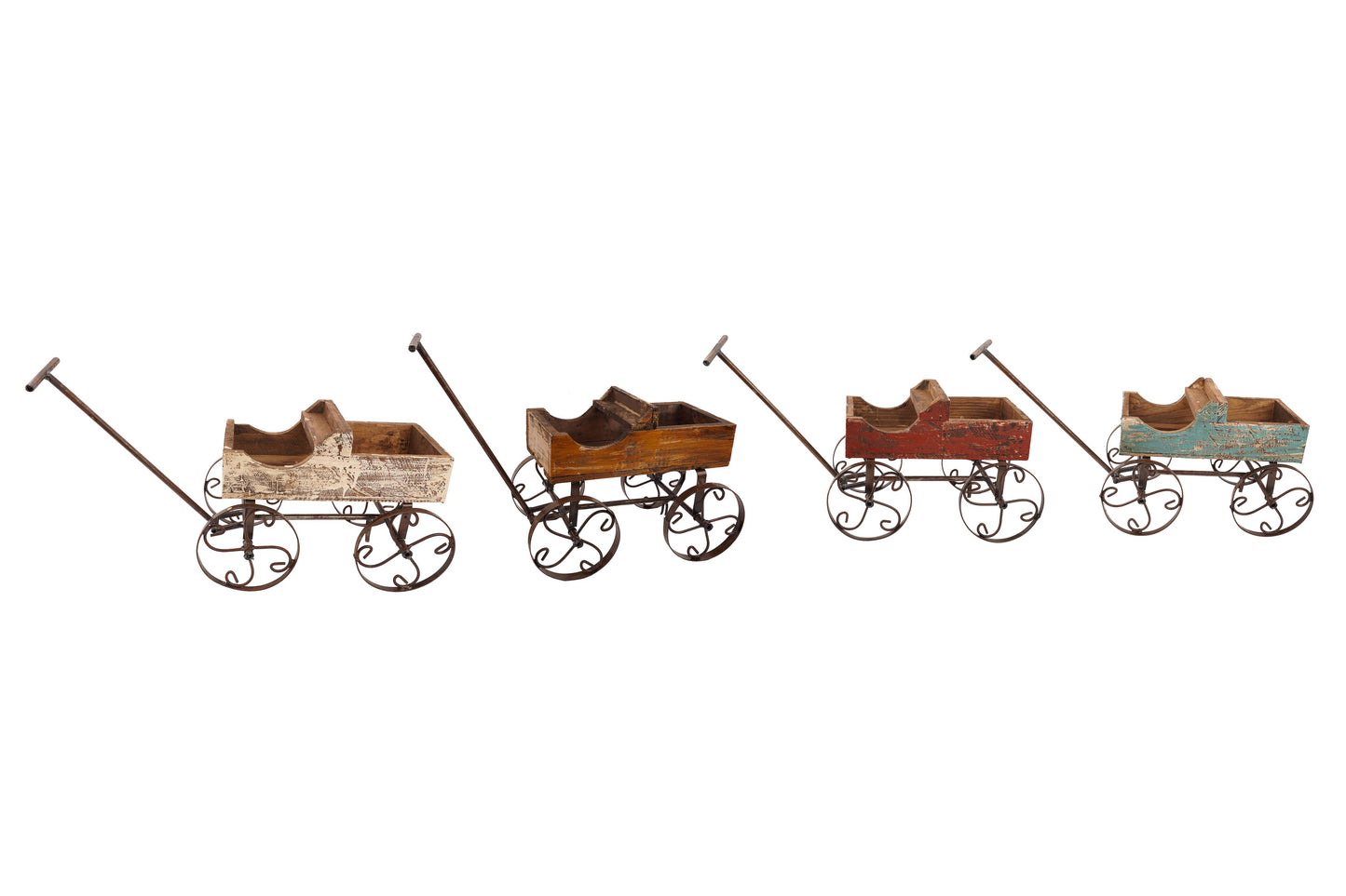 Rustic Wooden Wagon-Garden Planter