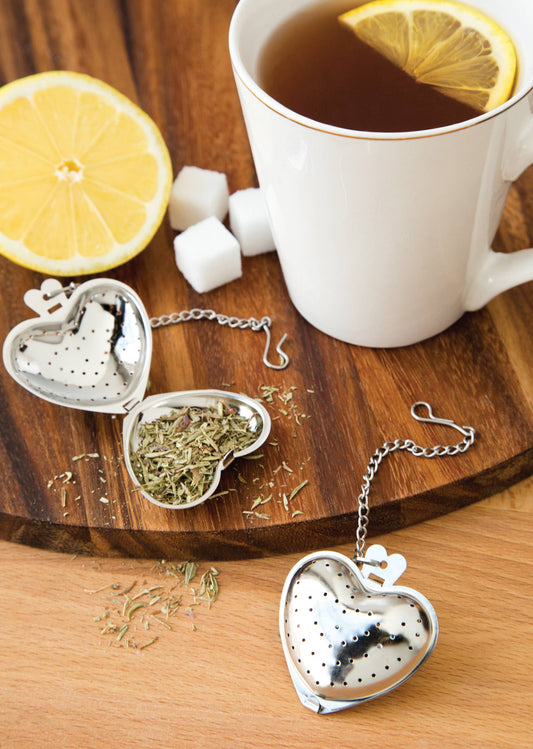Fox Run Stainless Steel Heart Tea Infuser, Set of 2, 6.25"