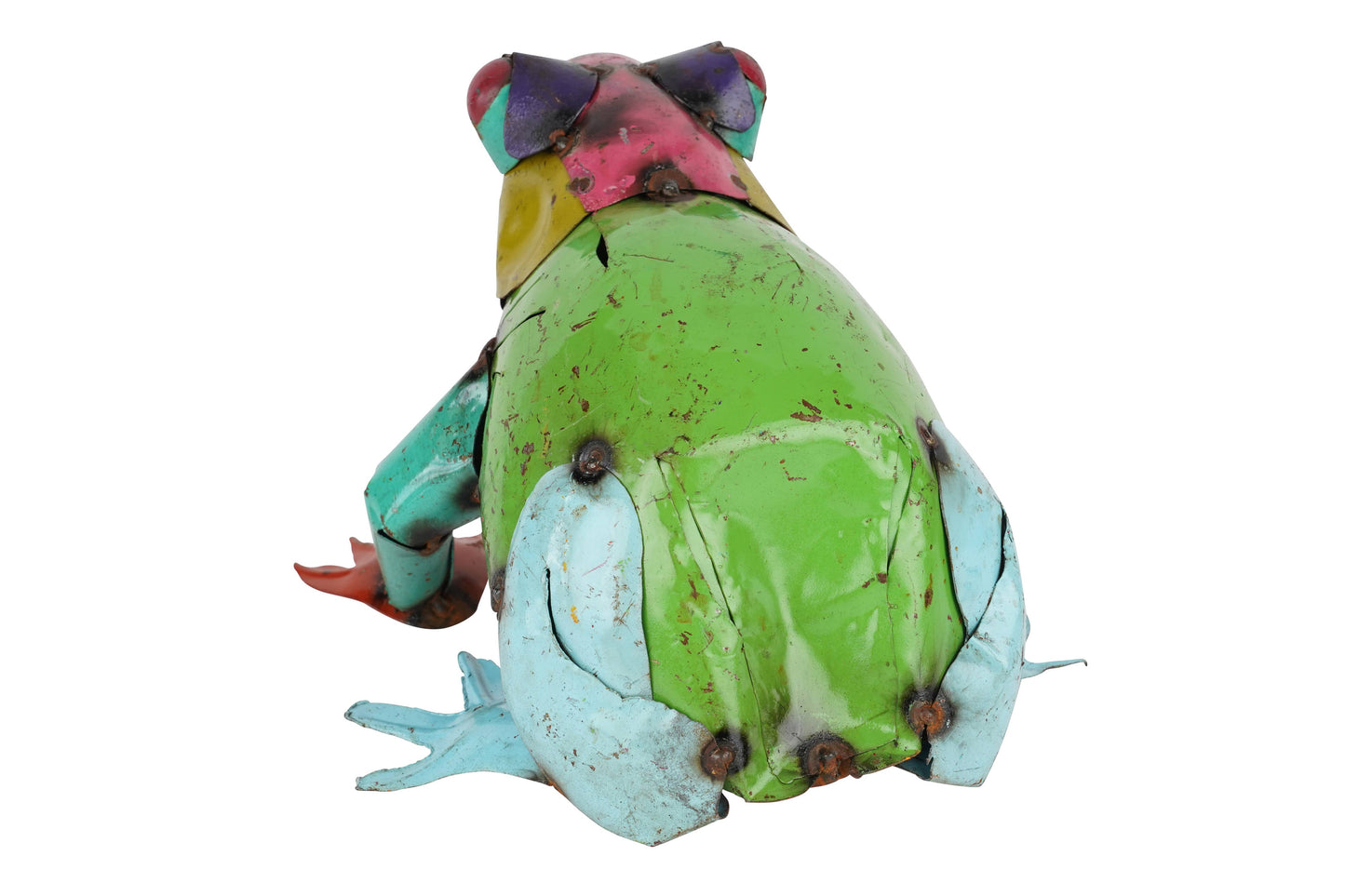 Colorful Metal Frog-Garden-Handmade-Yard Art