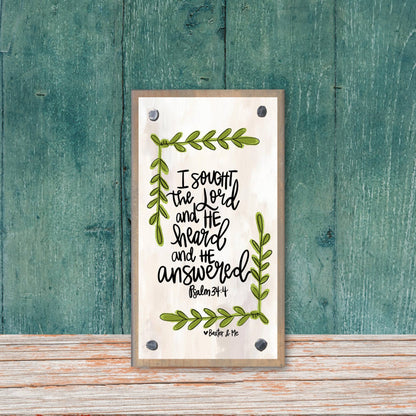 Sought the Lord Driftwood Happy Block