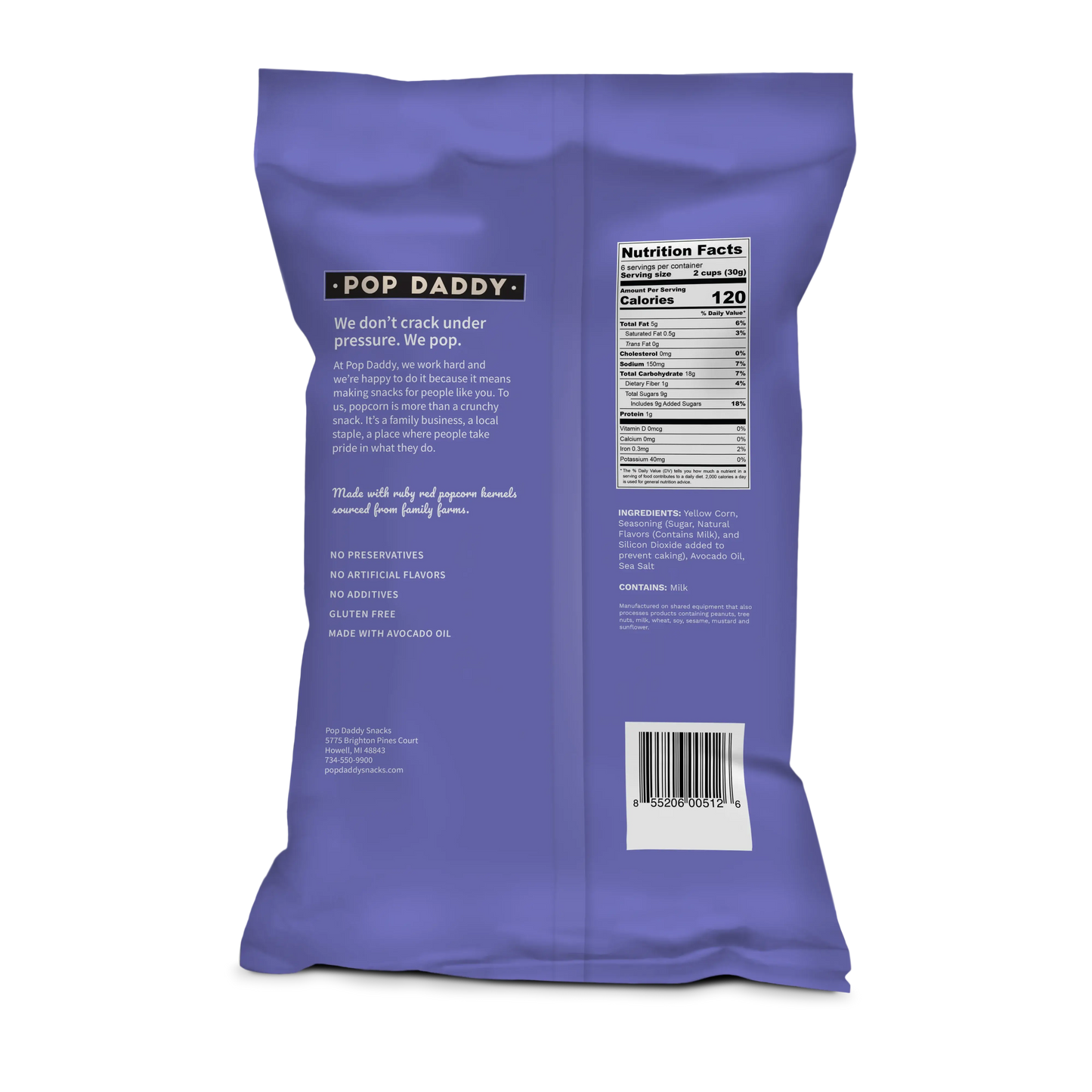 Pop Daddy – Premium Kettle Corn Flavored Popcorn 6.4oz