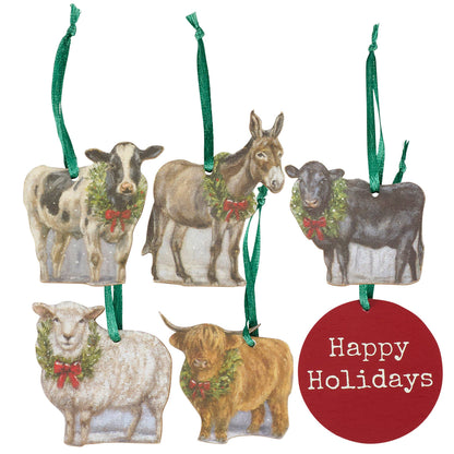 Christmas Animal Mini Ornament Set