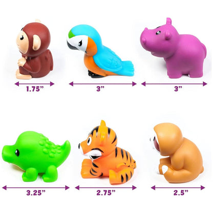 Tub Works® Rainforest™ Mold Free Bath Toys, 6 Pack