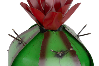 Barrel Metal Cactus-Garden-Desert-Barrel-Green