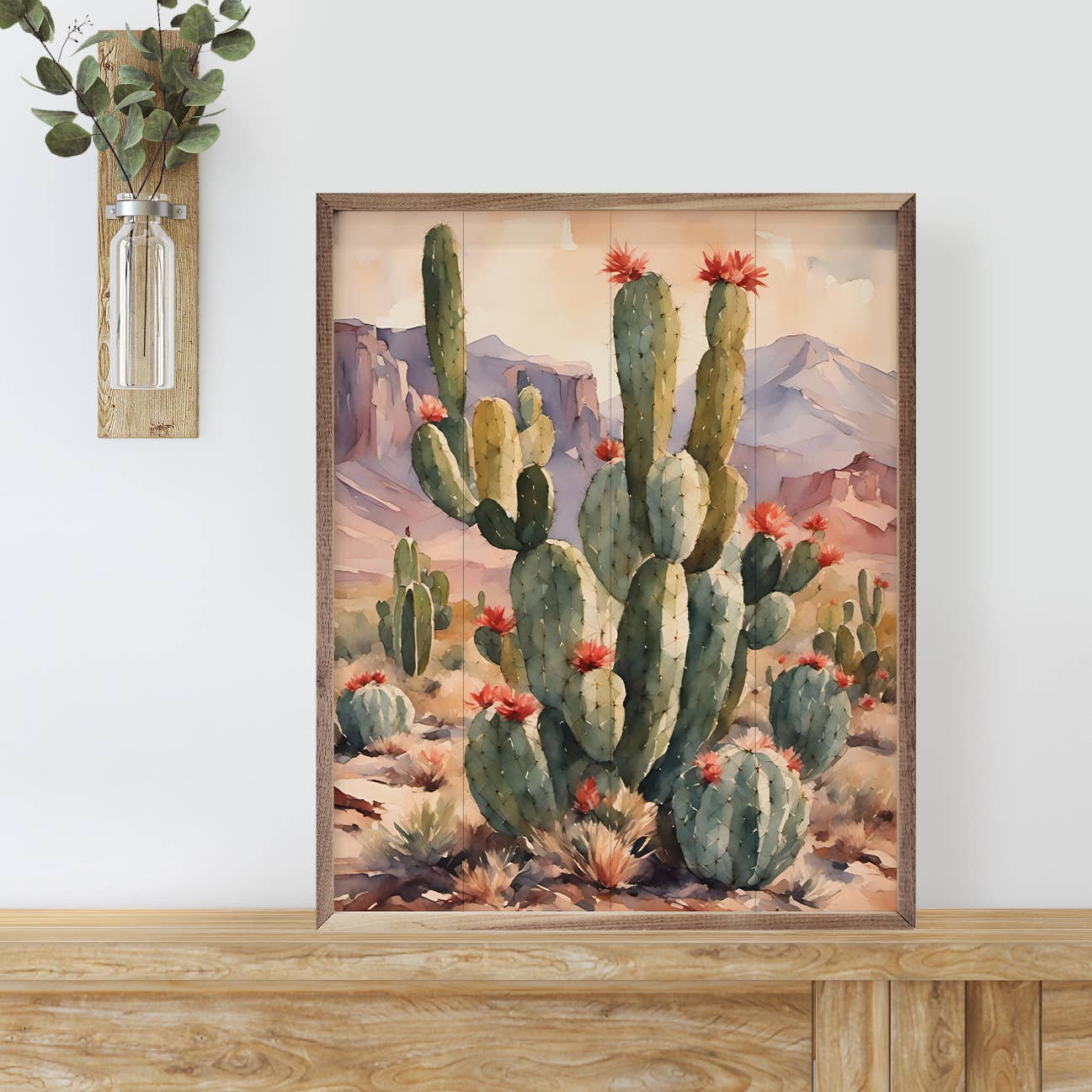 Cacti With Mountains