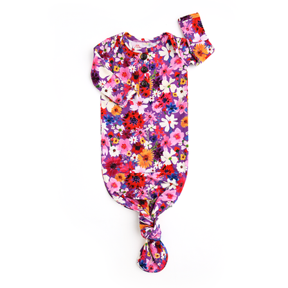 Kaia Gown Bamboo Baby Outfit Newborn Floral Set