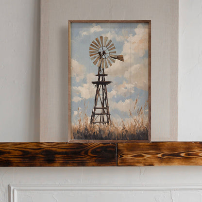 Windmill In Sunny Field