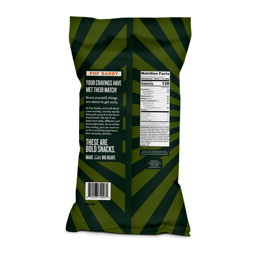 Pop Daddy Snacks Baked Curls- Jalapeno Cheddar