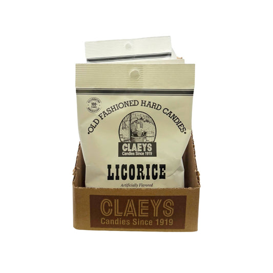 Claeys Old Fashioned Hard Candy Licorice Drops 6oz Bag
