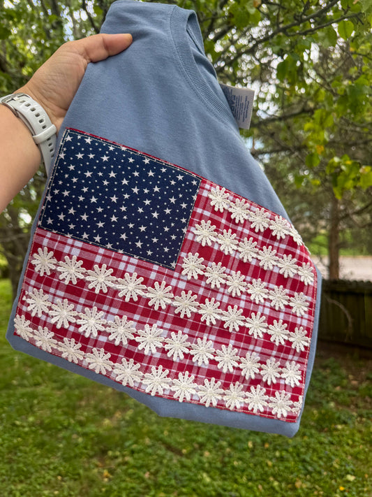 Flag America USA Patriotic 4th of July Short Sleeve
